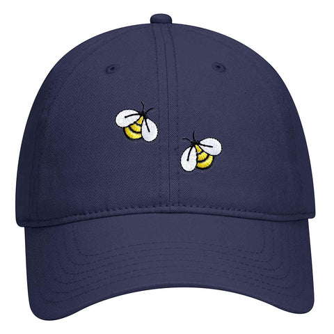 Bumblebee Embroidered Patch Pastel Tone Garment Washed Superior Cotton Twill Dad Hat - For Women and Men