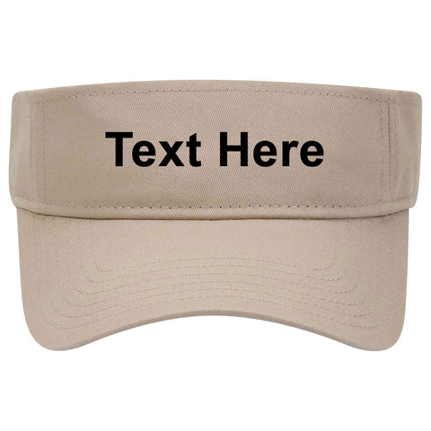 Your Own Text Cotton Twill Sun Visor for Men and Women - Personalization