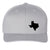 Black Texas Map Letter 6 Panel Mid Profile Flexfit Closed Back Twill Cap - From Small to 2XL Big Size