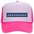 Wave Seamless Leatherette Neon 5 Panel High Crown Foam Mesh Back Trucker Hat - For Men and Women