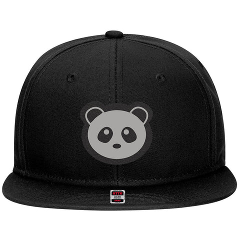 Youth Kid's Panda Leatherette 6 Panel Mid Profile Snapback Hat for Boys and Girls
