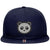 Youth Kid's Panda Leatherette 6 Panel Mid Profile Snapback Hat for Boys and Girls