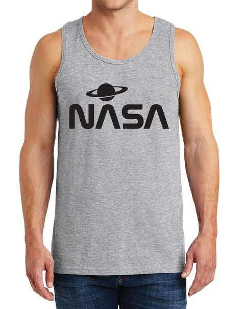 Men’s NASA with Saturn Design Heavy Cotton Tank Tops – XS ~ 3XL