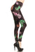 Women's Regular colorful Leaf Plant Pattern Printed Leggings