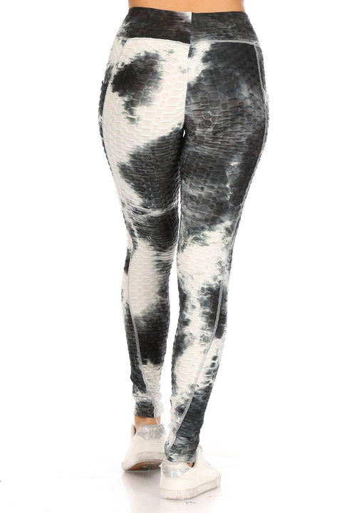 Women's Tie Dye Printed Butt Lifting Sexy Brazilian Leggings