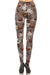 Women's 3X 5X Pumpkin Spider Web Pattern Printed Leggings
