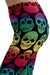 Women's Plus Neon Gradient Skull Pattern Leggings