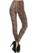 Women's Plus Brown Cheetah Animal Pattern Printed Leggings