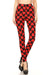 Women's Plus Valentine Red Heart With Lace Pattern Printed Leggings