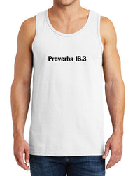 Men’s Proverbs 16:3 Heavy Cotton Tank Tops – XS ~ 3XL