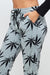 Womens Regular Allover Cannabis Printed Drawstring Joggers with Pockects