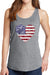 Women's American Distressed Heart Flag Core Cotton Tank Tops -XS~4XL