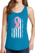 Women's Breast Cancer Flag Core Cotton Tank Tops -XS~4XL