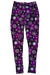 Women's Regular Purple Snowflake Christmas Holiday Pattern Printed Leggings