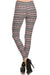 Women's 3 X 5X Grey Pink Small Aztec Shape Pattern Printed Leggings