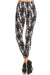 Women's Plus Abstract Faded Shape Pattern Printed Leggings