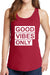 Women's Good Vibes Only Core Cotton Tank Tops -XS~4XL