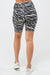 Women's Buttery Soft Zebra Print 3 Inch Waist Yoga Biker Shorts