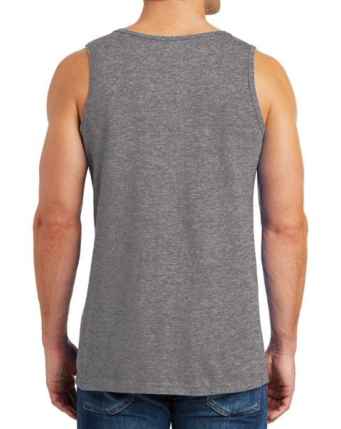 Create Your Own Text – Men Heavy Cotton Classic Fit Round Neck Tank Top – XS~3XL