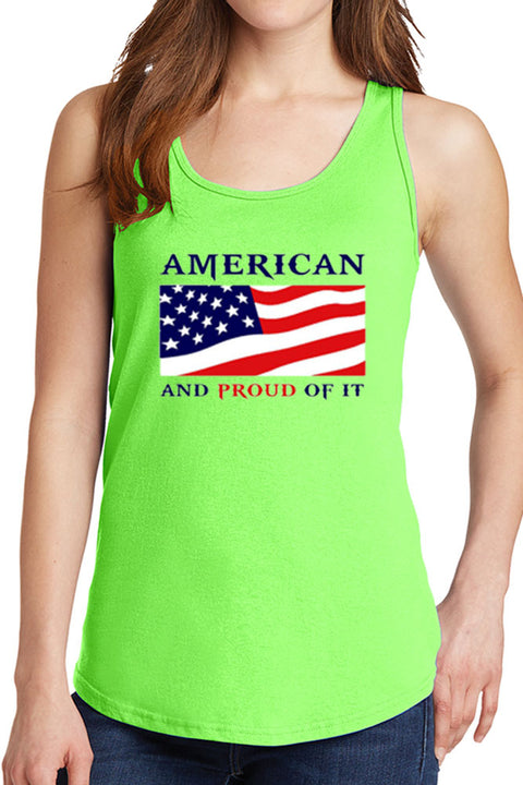 Women's American Proud of It Flag Core Cotton Tank Tops -XS~4XL