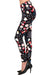 Women's 3X 5X Christmas Snowman Flake Pattern Print Leggings