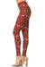 Women's Regular Christmas Red Green Reindeer Pattern Printed Leggings