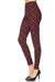Women's Plus Christmas Plaid Red Pattern Printed Leggings