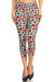 Women's Regular colorful Ladybugs Insect Printed Cropped Capri Leggings