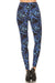Women's 3X 5X Blue Music Note Pattern Printed Leggings