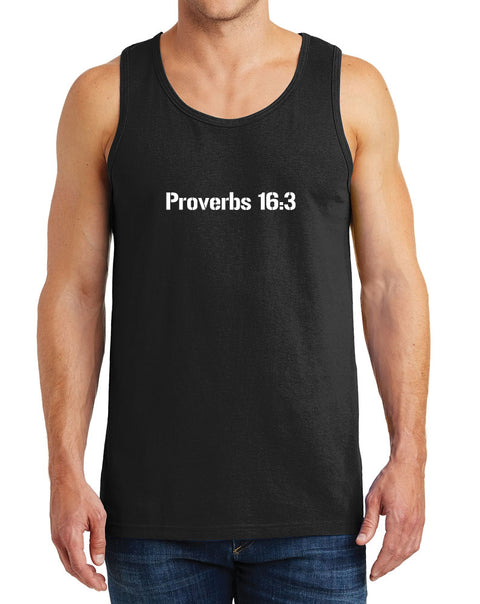 Men’s Proverbs 16:3 Heavy Cotton Tank Tops – XS ~ 3XL