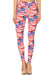 Women's 3X 5X American Flag Distressed Look Pattern Print Leggings