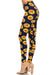 Women's Regular Yellow Big Sunflower Pattern Print Leggings