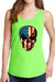 Women's American Skull Flag Core Cotton Tank Tops -XS~4XL