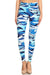Women's 3X 5X Blue Camouflage Army Pattern Printed Leggings