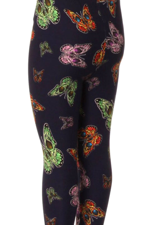 Kid's Colorful Butterfly Insect Pattern Printed Leggings