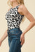 Women's Regular B&W Leopard Print Bodysuit