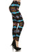 iZZYZX Women's Regular colorful Aztec Pattern Printed Leggings - Black Pink
