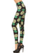 Women's Plus Yellow Pineapple Fruit Pattern Printed Leggings