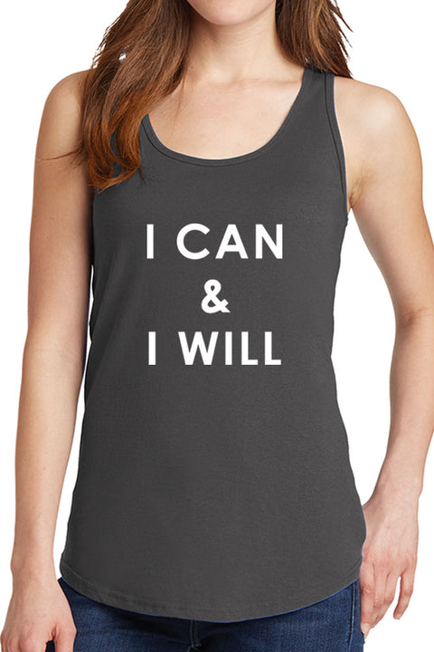 Women's I Can and I Will Core Cotton Tank Tops -XS~4XL