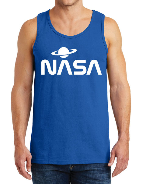 Men’s NASA with Saturn Design Heavy Cotton Tank Tops – XS ~ 3XL