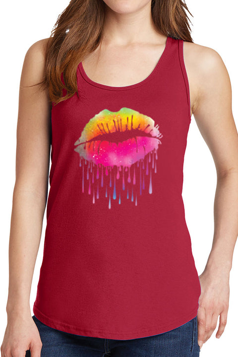 Women’s Lips Like Sugar Core Cotton Tank Tops