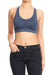 Women's Junior Fit Solid Color Double Layer with Scoop Neck and Racerback Sports Bra