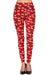 Women's 3X 5X Christmas Ho Ho Ho Snowflake Pattern Print Leggings