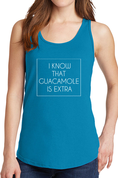 Women's I Know Guacamole is Extra Core Cotton Tank Tops -XS~4XL