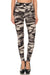 Women's 3X 5X Grey Camouflage Military Look Pattern Print Leggings
