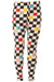 Kid's Colorful Checkered Pattern Printed Leggings