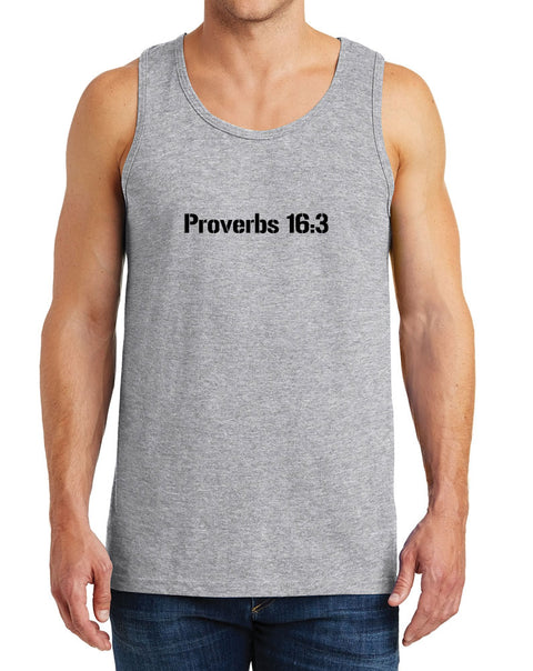 Men’s Proverbs 16:3 Heavy Cotton Tank Tops – XS ~ 3XL