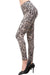 Women's Plus Snake Skin Animal Pattern Printed Leggings