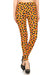 Women's Regular Candy Corn Pattern Printed Leggings - Orange Yellow