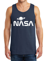 Men’s NASA with Saturn Design Heavy Cotton Tank Tops – XS ~ 3XL